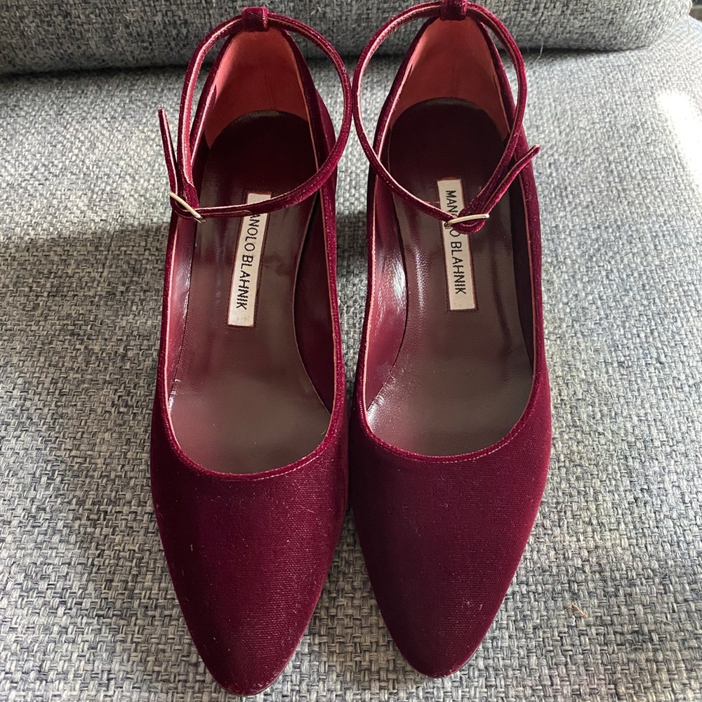 Velvet Manolo Blahnik Heels